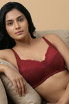 Zivame Double Layered Non Wired 3/4Th Coverage T-Shirt Bra - Red Dahlia — thumbnail 1